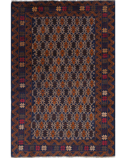 Baluch 3' 3" X 4' 10" Hand Knotted Wool Rug 3' 3" X 4' 10" (99 X 147) / Red / Wool