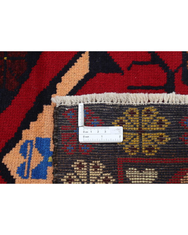 Baluch 2' 9" X 4' 7" Hand Knotted Wool Rug 2' 9" X 4' 7" (84 X 140) / Red / Wool