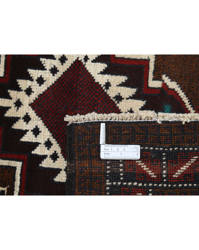 Baluch 2' 11" X 5' 0" Hand Knotted Wool Rug 2' 11" X 5' 0" (89 X 152) / Red / Wool