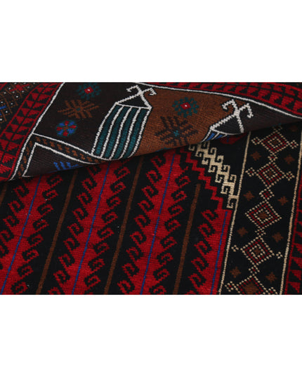 Baluch 3' 0" X 4' 10" Hand Knotted Wool Rug 3' 0" X 4' 10" (91 X 147) / Red / Wool