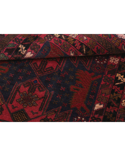 Baluch 3' 0" X 4' 9" Hand Knotted Wool Rug 3' 0" X 4' 9" (91 X 145) / Red / Wool