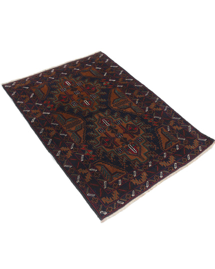 Baluch 2' 11" X 4' 3" Hand Knotted Wool Rug 2' 11" X 4' 3" (89 X 130) / Red / Wool