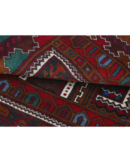 Baluch 2' 11" X 4' 9" Hand Knotted Wool Rug 2' 11" X 4' 9" (89 X 145) / Red / Wool