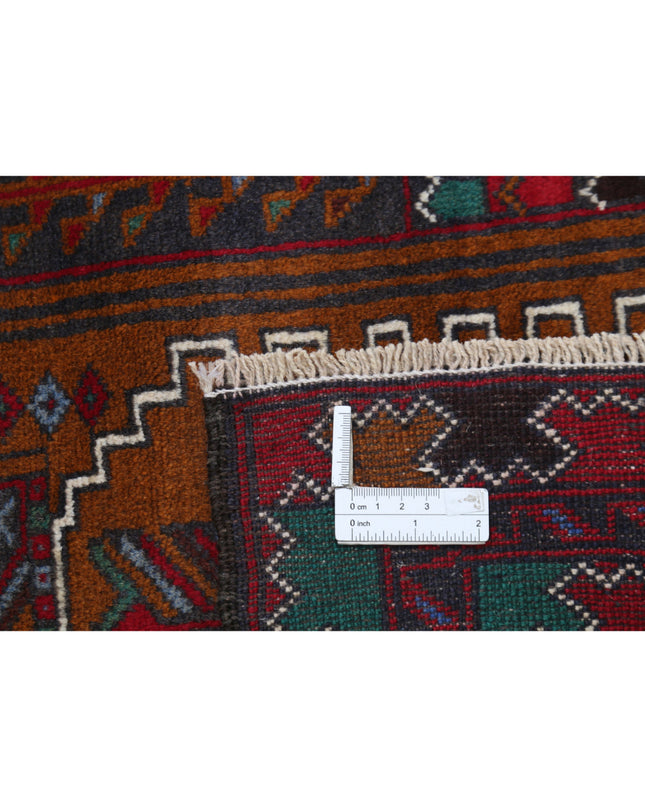 Baluch 2' 11" X 4' 9" Hand Knotted Wool Rug 2' 11" X 4' 9" (89 X 145) / Red / Wool