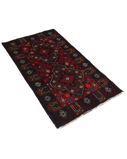 Baluch 2' 8" X 4' 9" Hand Knotted Wool Rug 2' 8" X 4' 9" (81 X 145) / Red / Wool