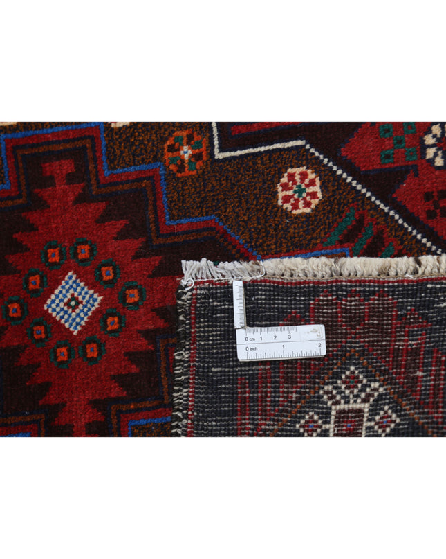 Baluch 2' 8" X 4' 9" Hand Knotted Wool Rug 2' 8" X 4' 9" (81 X 145) / Red / Wool