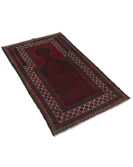 Baluch 2' 9" X 4' 6" Hand Knotted Wool Rug 2' 9" X 4' 6" (84 X 137) / Red / Wool