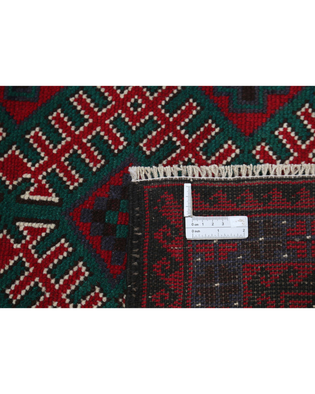 Baluch 2' 8" X 4' 1" Hand Knotted Wool Rug 2' 8" X 4' 1" (81 X 124) / Red / Wool