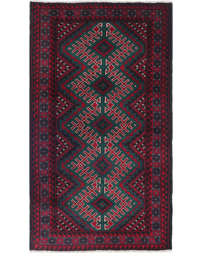 Baluch 2' 8" X 4' 1" Hand Knotted Wool Rug 2' 8" X 4' 1" (81 X 124) / Red / Wool
