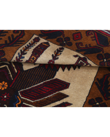 Baluch 3' 0" X 4' 9" Hand Knotted Wool Rug 3' 0" X 4' 9" (91 X 145) / Red / Wool