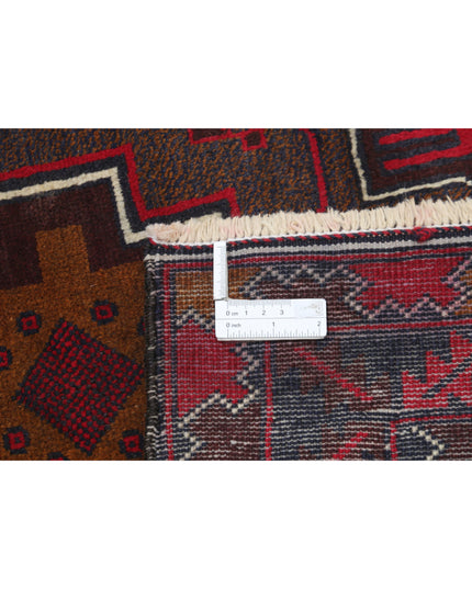 Baluch 2' 1" X 5' 1" Hand Knotted Wool Rug 2' 1" X 5' 1" (63 X 155) / Red / Wool