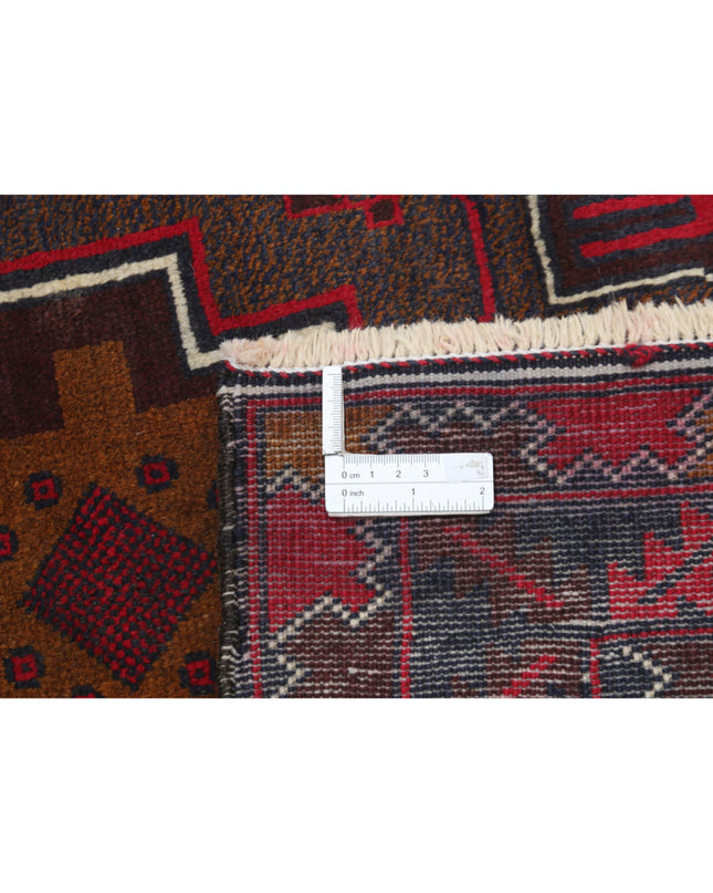 Baluch 2' 1" X 5' 1" Hand Knotted Wool Rug 2' 1" X 5' 1" (63 X 155) / Red / Wool