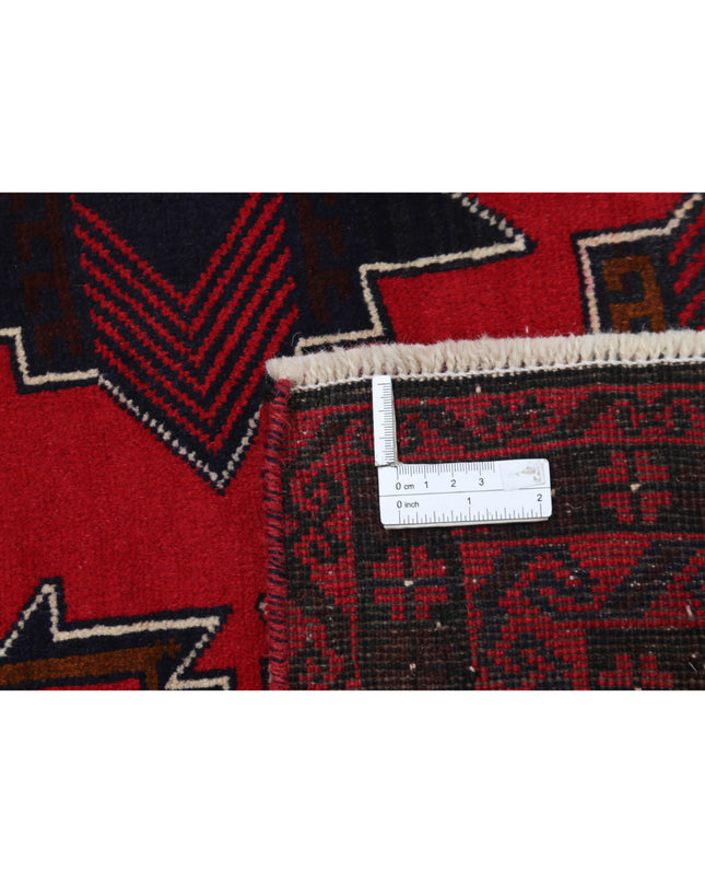 Baluch 2' 10" X 4' 9" Hand Knotted Wool Rug 2' 10" X 4' 9" (86 X 145) / Red / Wool