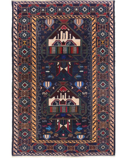 Baluch 2' 9" X 4' 5" Hand Knotted Wool Rug 2' 9" X 4' 5" (84 X 135) / Red / Wool