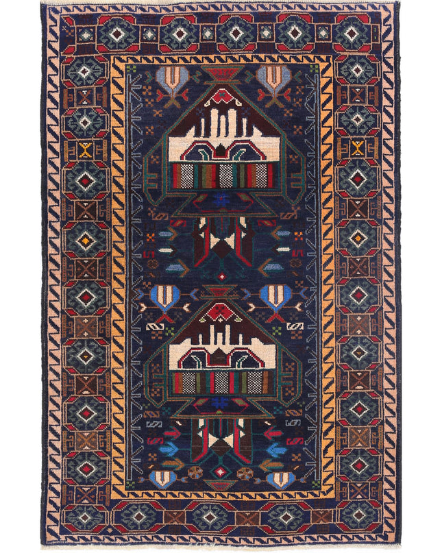 Baluch 2' 9" X 4' 5" Hand Knotted Wool Rug 2' 9" X 4' 5" (84 X 135) / Red / Wool