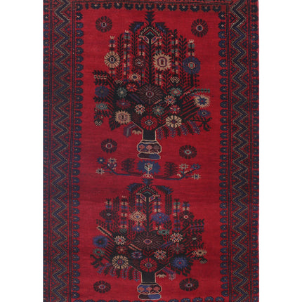 Baluch 2' 10" X 4' 8" Hand Knotted Wool Rug 2' 10" X 4' 8" (86 X 142) / Red / Wool