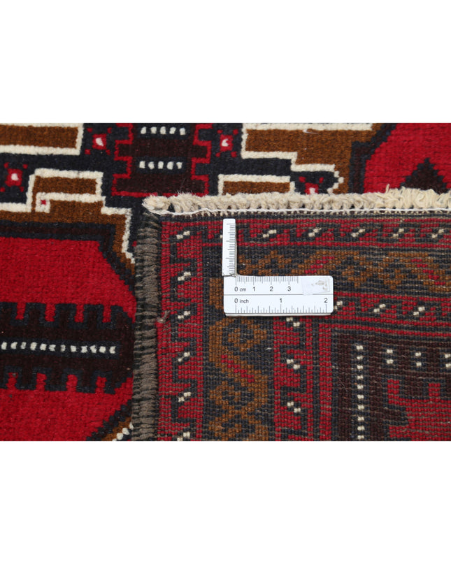 Baluch 2' 10" X 4' 10" Hand Knotted Wool Rug 2' 10" X 4' 10" (86 X 147) / Red / Wool