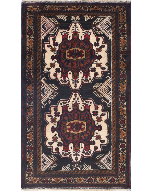 Baluch 2' 10" X 4' 10" Hand Knotted Wool Rug 2' 10" X 4' 10" (86 X 147) / Red / Wool