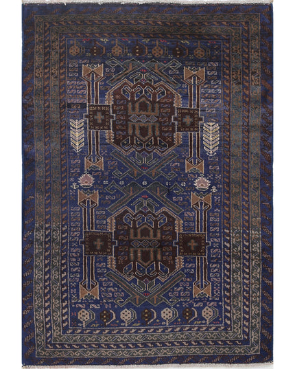 Baluch 2' 11" X 4' 3" Hand Knotted Wool Rug 2' 11" X 4' 3" (89 X 130) / Red / Wool