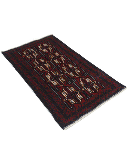 Baluch 2' 11" X 4' 10" Hand Knotted Wool Rug 2' 11" X 4' 10" (89 X 147) / Red / Wool