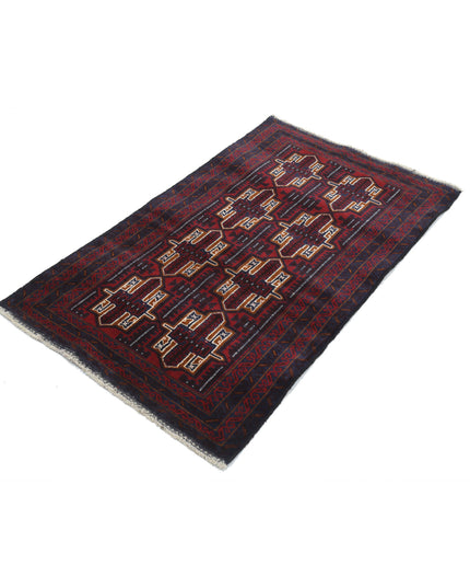 Baluch 2' 11" X 4' 10" Hand Knotted Wool Rug 2' 11" X 4' 10" (89 X 147) / Red / Wool