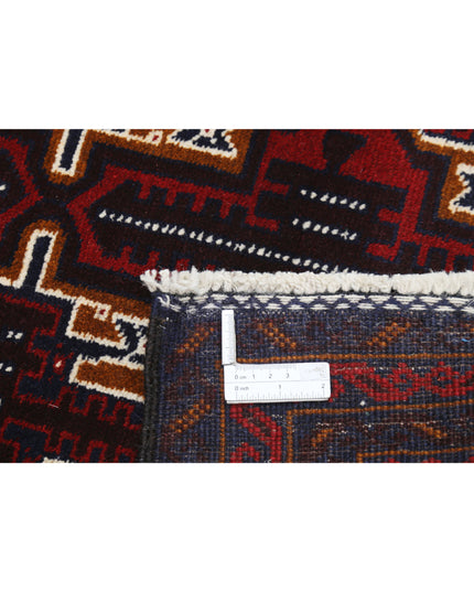 Baluch 2' 11" X 4' 10" Hand Knotted Wool Rug 2' 11" X 4' 10" (89 X 147) / Red / Wool