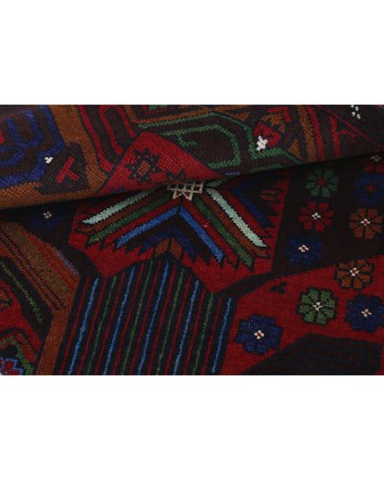 Baluch 3' 0" X 4' 8" Hand Knotted Wool Rug 3' 0" X 4' 8" (91 X 142) / Red / Wool