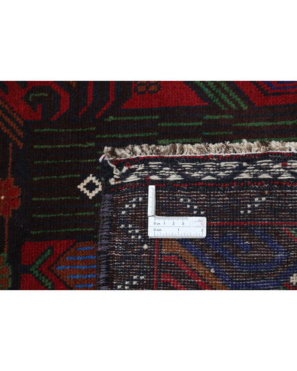 Baluch 3' 0" X 4' 8" Hand Knotted Wool Rug 3' 0" X 4' 8" (91 X 142) / Red / Wool