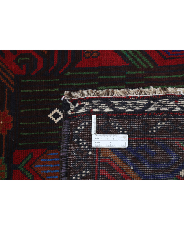 Baluch 3' 0" X 4' 8" Hand Knotted Wool Rug 3' 0" X 4' 8" (91 X 142) / Red / Wool