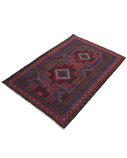 Baluch 3' 0" X 4' 5" Hand Knotted Wool Rug 3' 0" X 4' 5" (91 X 135) / Red / Wool