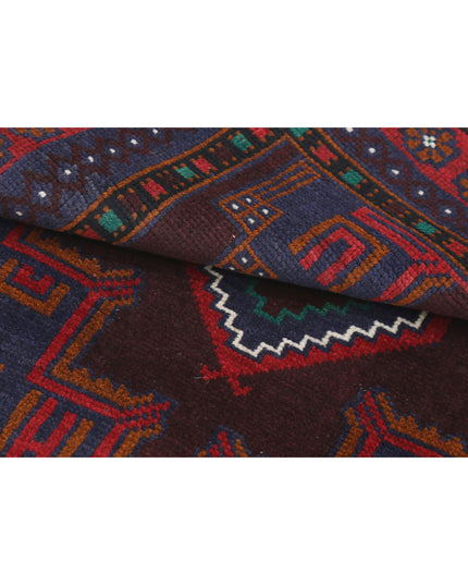 Baluch 3' 0" X 4' 5" Hand Knotted Wool Rug 3' 0" X 4' 5" (91 X 135) / Red / Wool