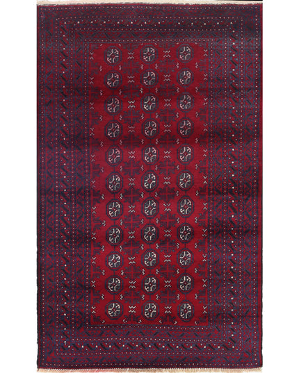 Baluch 3' 0" X 4' 9" Hand Knotted Wool Rug 3' 0" X 4' 9" (91 X 145) / Red / Wool