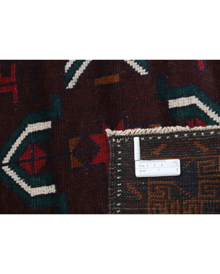 Baluch 3' 2" X 4' 9" Hand Knotted Wool Rug 3' 2" X 4' 9" (97 X 145) / Red / Wool