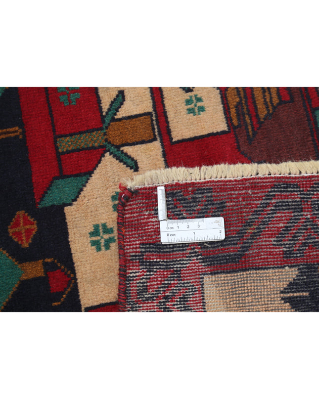 Baluch 2' 8" X 4' 4" Hand Knotted Wool Rug 2' 8" X 4' 4" (81 X 132) / Red / Wool