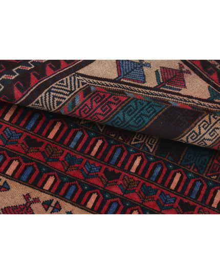 Baluch 2' 10" X 4' 11" Hand Knotted Wool Rug 2' 10" X 4' 11" (86 X 150) / Red / Wool