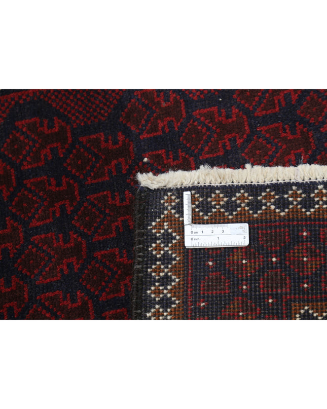 Baluch 2' 9" X 4' 7" Hand Knotted Wool Rug 2' 9" X 4' 7" (84 X 140) / Red / Wool