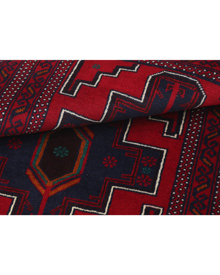 Baluch 2' 9" X 4' 11" Hand Knotted Wool Rug 2' 9" X 4' 11" (84 X 150) / Red / Wool