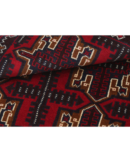 Baluch 2' 9" X 4' 6" Hand Knotted Wool Rug 2' 9" X 4' 6" (84 X 137) / Red / Wool