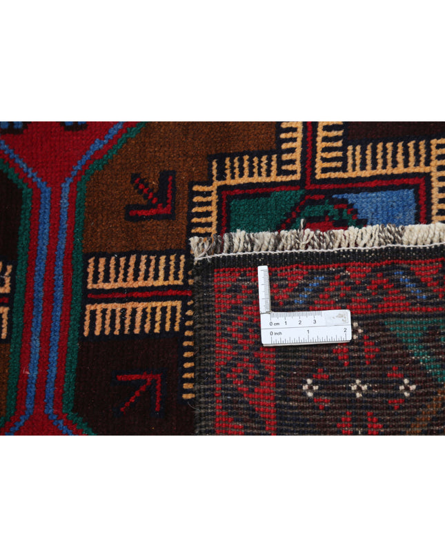 Baluch 2' 10" X 4' 5" Hand Knotted Wool Rug 2' 10" X 4' 5" (86 X 135) / Red / Wool