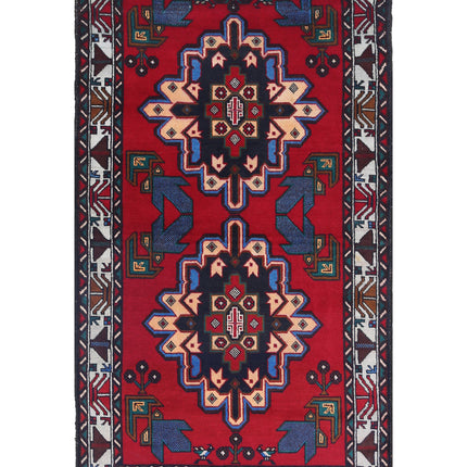 Baluch 2' 9" X 4' 11" Hand Knotted Wool Rug 2' 9" X 4' 11" (84 X 150) / Red / Wool