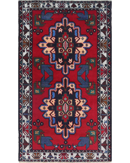 Baluch 2' 9" X 4' 11" Hand Knotted Wool Rug 2' 9" X 4' 11" (84 X 150) / Red / Wool