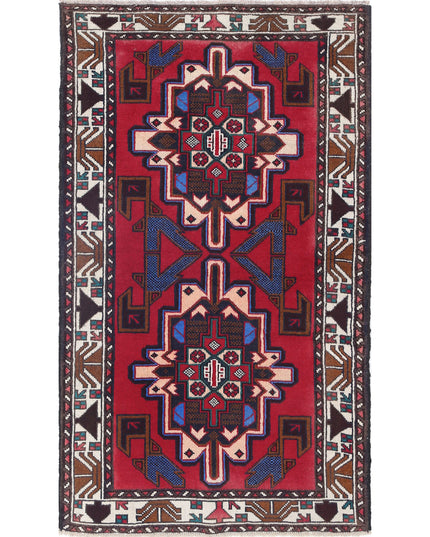 Baluch 2' 8" X 4' 8" Hand Knotted Wool Rug 2' 8" X 4' 8" (81 X 142) / Red / Wool