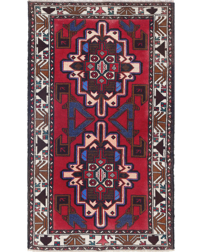 Baluch 2' 8" X 4' 8" Hand Knotted Wool Rug 2' 8" X 4' 8" (81 X 142) / Red / Wool