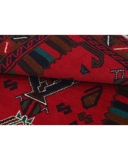 Baluch 2' 8" X 4' 6" Hand Knotted Wool Rug 2' 8" X 4' 6" (81 X 137) / Red / Wool