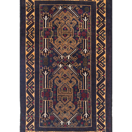 Baluch 2' 7" X 4' 7" Hand Knotted Wool Rug 2' 7" X 4' 7" (79 X 140) / Red / Wool