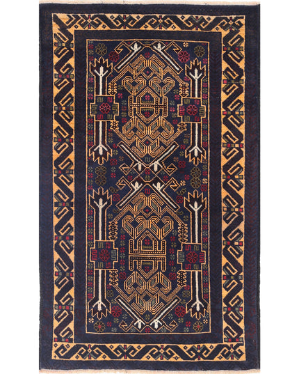 Baluch 2' 7" X 4' 7" Hand Knotted Wool Rug 2' 7" X 4' 7" (79 X 140) / Red / Wool