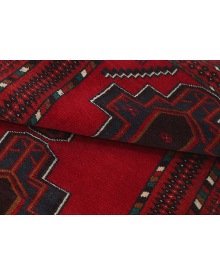 Baluch 2' 8" X 4' 10" Hand Knotted Wool Rug 2' 8" X 4' 10" (81 X 147) / Red / Wool