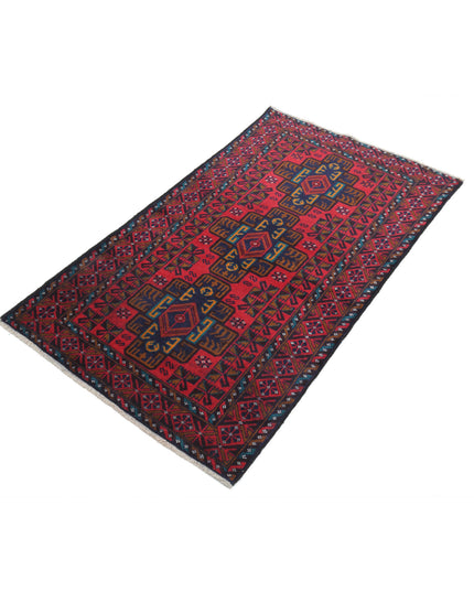 Baluch 2' 8" X 4' 8" Hand Knotted Wool Rug 2' 8" X 4' 8" (81 X 142) / Red / Wool