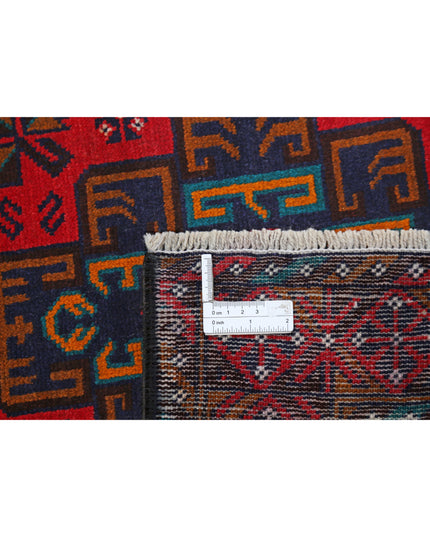 Baluch 2' 8" X 4' 8" Hand Knotted Wool Rug 2' 8" X 4' 8" (81 X 142) / Red / Wool