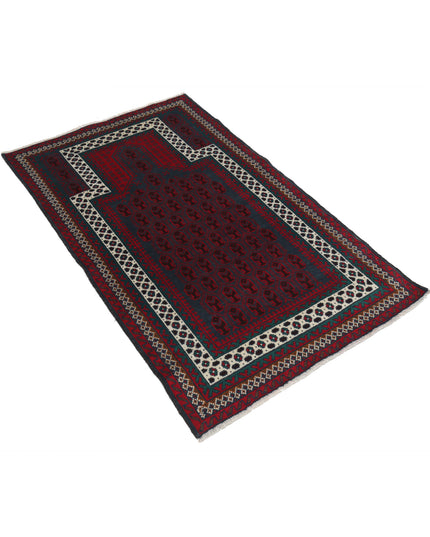 Baluch 2' 11" X 4' 8" Hand Knotted Wool Rug 2' 11" X 4' 8" (89 X 142) / Red / Wool